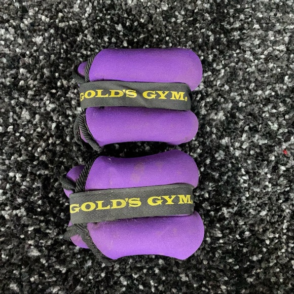 Bundle of 2 Wrap Around 2.6lbs Each Ankle Weights From Gold’s Gym Purple/Black - Picture 1 of 7